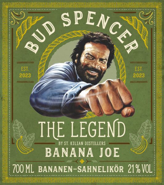 Bud Spencer - Banana Joe: Das Etikett mit Bud Spencer "in Action"