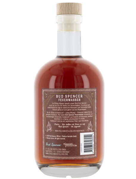 Bud Spencer - Feuerwasser - Cinnamon liqueur with chilli_back